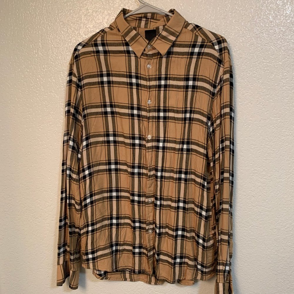H&M plaid button up